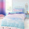 Catherine Lansfield Wende-Bettwäsche-Set für Einzelbett mit Kissenbezug, Regenbogenwolken, Pastellfarben