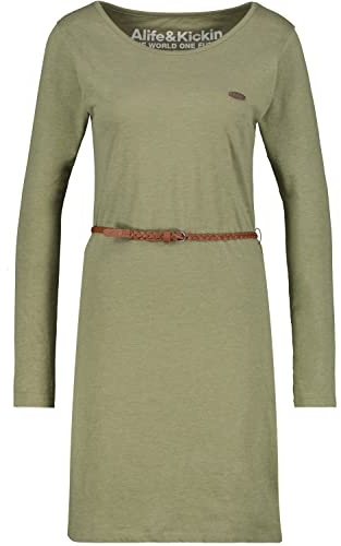 ALIFE and Kickin EllinAK A Longsleeve Dress – Damen Jerseykleid Kurz – Bequem & Lässig für Alltag & Freizeit – Leichtes Sommerkleid für warme Tage