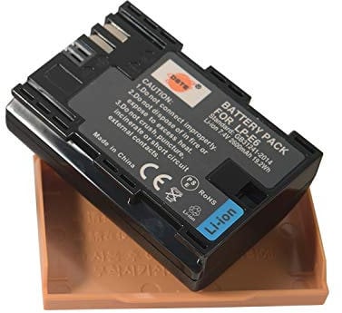 DSTE LP-E6 LPE6 Rechargeable Battery Compatible with Canon EOS 5D Mark II, 5D Mark III, 7D Mark II, 7D Mark III, 5DS, 6D, 7D, 60D, 60Da, 70D