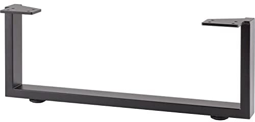 SIMAUSROM Möbelkufe 400x160mm | Tischkufe aus Stahl schwarz lackiert | modernes Tischgestell