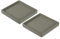 M METERXITY 2 Pièces Soucoupe pour Plante - Plateau en Céramique Carré avec Écoulement pour Pot de Jardin/Extérieur (5 Pouces, Gris Foncé)