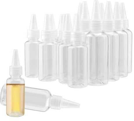 YIXNSW 16er-Set squeeze flasche, 30 ml und 60 ml leere flaschen plastik, transparenten, kleine flaschen plastik squeeze,BPA-freien Kunststoffflaschen für Pigmente, Öle, Soßen, Farben