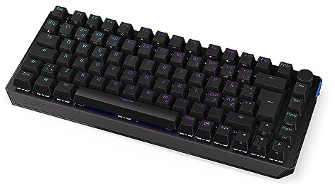 ENDORFY Thock 75% Wireless NO Black, Kailh Box Black linear switches, Wireless Keyboard 2.4 GHz and Bluetooth, 75% Size Mechanical Keyboard, Nordic Layout | EY5B008