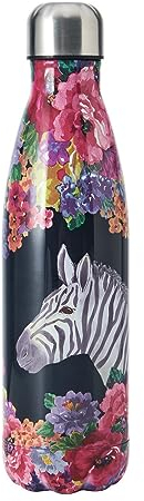 MIKASA Wild At Heart 500ml Water Bottle, Zebra, Sleeved