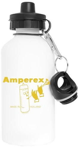 Amperex Bugle Boy Tube Logo Aluminium Weiß Wasserflasche Mit Schraubverschluss White Water Bottle with Screw Cap