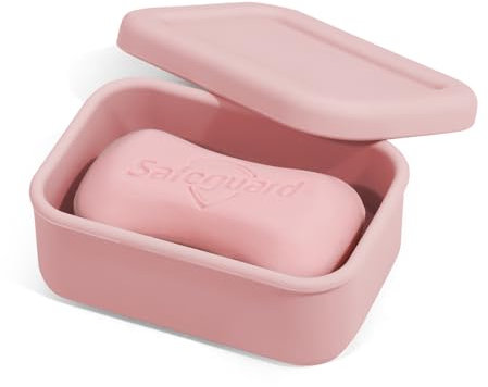 Porte-Savon en Silicone 100% étanche, boîte à Savon de Voyage de Taille Standard pour Un Savon Ordinaire, récipient à Savon en Silicone incassable avec Couche de Drainage pour Salle de Bain, Salle de