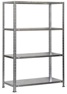 Simonrack Schwerlastregal, Lagerregal, 150x90x40 Metallregal, Kellerregal, Biegestelle 75 kg, 4 Fachböden, Galvanisiert - Advantage