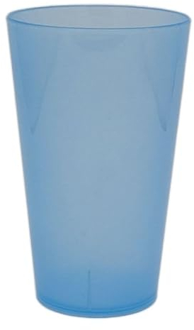 éco gobelets - Gobelet Réutilisable, Économique, Recyclable - Verre en Plastique Rigide Polypropylène sans BPA - Passe au Lave-Vaisselle - Bleu - 30cl x100