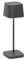 Zafferano, Ofelia Micro Lampe, Kabellose, Wiederaufladbare Tischlampe mit Touch Control, Auch für den Außenbereich Geeignet, Dimmer, 2200-3000 K, Höhe 20 cm, Farbe Dunkelgrau