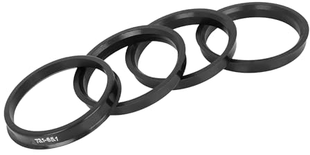 A ABSOPRO Radnaben-Zentrierringe Radsatz Zentrierung 73,1 mm auf 65,1 mm Kunststoff Schwarz (Set aus 4 Stück)