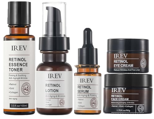 EONFAVE Retinol Skin Care Set,Hautpflege-Set für Frauen Geschenk, Anti-Aging-Hautpflege-Set Pamper Geschenk, Anti-Falten-Lifting-Hautpflegeanzug, feuchtigkeitsspendende Hautpflege