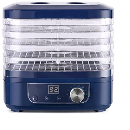 Disidratatori per alimenti e carne secca, 220 V Frutta secca Verdura Macchina per carne alle erbe MINI Disidratatori alimentari Carne per animali domestici disidratata 5 vassoi Snack Essiccatore