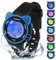 Ayybboo Kinderuhr Mädchen Jungen,7 Farblichter Armbanduhr Kinder mit Katzenmotiv,3 ATM Wasserdicht Digitaluhr Kinder für 4-12 Jahre Weihnachten Einschulung Geschenke (Dunkelblau)