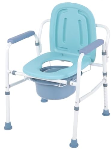 CCYENG Toilettenstuhl für Schlafzimmer, Nachttische mit Eimer, Toilettensitzgestell für Behinderte, Toilettenstühle für Behinderte und ältere Menschen, Toilettengestel