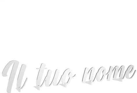 Gruppo Veneziano - Scritta in plexiglass personalizzata 30-40-50-75 cm - nome in plexiglass specchiato personalizzato - Altezza massima 15cm spessore 3 mm - 100% made in Italy