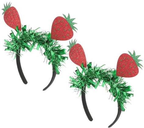 MERRYHAPY 2 Stück Dekorative Haarreifen Erdbeer-stirnband Party-kopfschmuck Frühlings-haarband Festival-haarschmuck