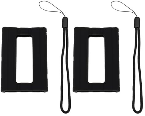 YINETTECH Lot de 2 coques de protection en silicone pour disque dur portable SSD avec corde anti-perte compatible avec Samsung SSD T7 Shield Noir