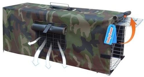 Trampa para animales vivos mejorada con ventana, trampa para gatos callejeros de 32 pulgadas, trampas plegables resistentes con puerta real para mapaches, zarigüeyas, marmotas, zorrillos, ardillas