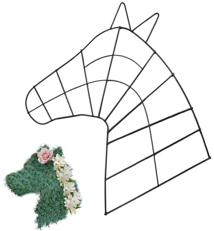 Draht Kranzform, Pferdekopf Kranzrahmen, Pferdekopf-Metall Kranzrahmen, Vielseitiger DIYs Hänge Kranzhalter Für Weihnachtsdekoration