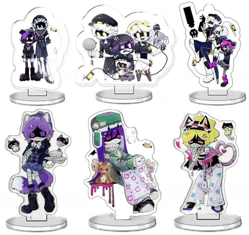 6 Pcs Murders Cyn N V J Acryl Stand Cartoon Figur Uzi J N Cyn Cosplay Accessories Murders D Desktop Deko 5cm Acryl Merch