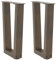 vidaXL Esstisch Beine V-Form 2 Stück Naturstahl 38x(42-43,3) cm Stahl, Bein für Tisch, Esszimmertischbein, Tischbein für Esstisch