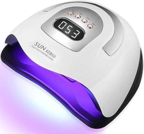 UIHOL Lampe UV LED Ongles Gel, 380W Professionnel Sèche Automatique machine, 81 Lumières Séchage Rapide, Grand LCD Ecran, 4 Minuteries 10s/30s/60s/99s pour Vernis Semi Permanent, pour Salon Maison