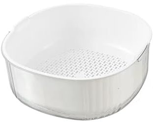 Cuenco para Servir Fruta, Cesta de Drenaje Doble, lavaplatos doméstico, Plato para Aperitivos, Plato para Dulces, Plato de Fruta/Verde para Cocina y salón (, Mediano) (pequeño)