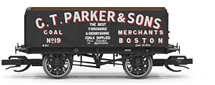 Hornby - TT:120 TT6040 GTParker & Sons 7 Plank Wagon, Black