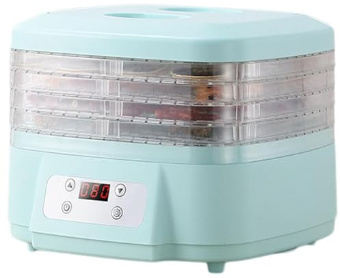 Essiccatore per Alimenti a 3/5/6 Strati per Caramelle e Snack, Timer a Temperatura costante da 35 a 80 °C, circolazione dell'Aria a 360 Gradi, Verdure e Carne (5 Strati)