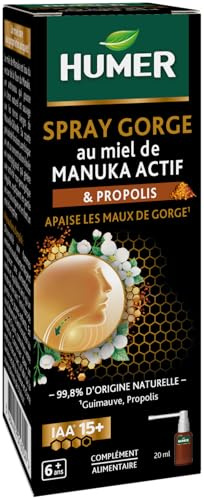 Humer Spray Gorge Manuka 15+ 98% origine naturelle 20ml