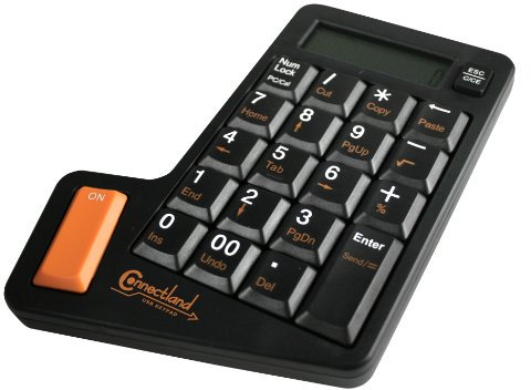 Connectland CL-Pavé-LK-10C-BK Pavé numérique USB avec Calculatrice Noir