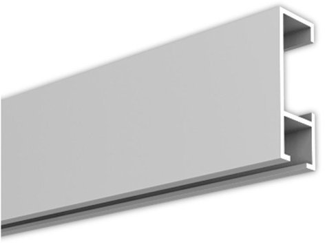 Galerieschiene, Bilderschiene, 20 m silber, 2-m-Stücken