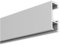 Galerieschiene, Bilderschiene, 20 m silber, 2-m-Stücken