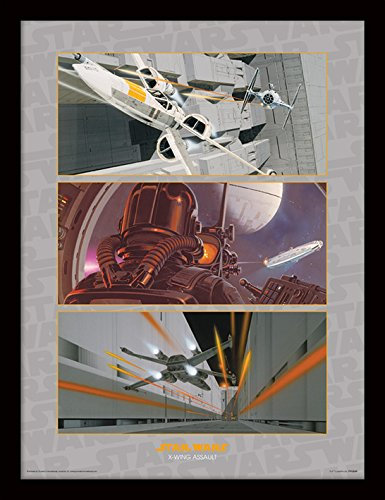 Pyramid International FP11354P-PL Star Wars (x-Wing Assault) gerahmter Druck, 250 GSM Paperwrap MDF, Mehrfarbig, 44 x 33 x 4 cm