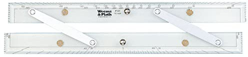 Weems & Plath Righello parallelo per navigazione marina (bracci in alluminio, 38,1 cm)