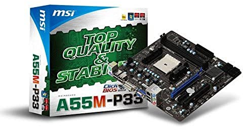 MSI A55M-P33 Mainboard Sockel FM1 (ATX, AMD A55, DDR3 Speicher)