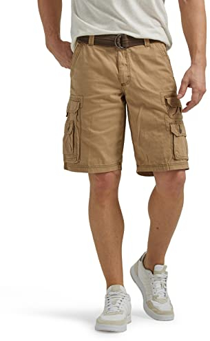 Lee Men's Big-Tall Dungarees Belted Wyoming Cargo Short, Bronze, 52