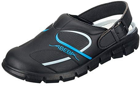 Abeba Damen Clog 7331 - Dynamic Mikrofaser, schwarz/blau zertifiziert, 46