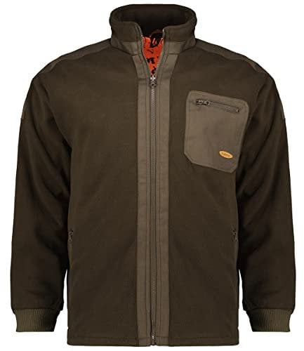 Hubertus Warn 10676642 - Giacca in pile reversibile, colore: Verde oliva 315, verde, XXXXXL