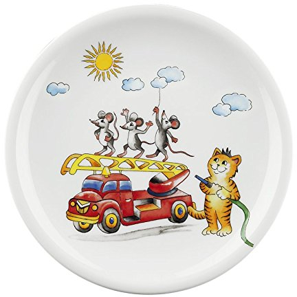 Seltmann Weiden 001.728604 Compact - Flinke Flitzer - Frühstücksteller/Kuchenteller/Dessertteller - rund - Ø 19 cm - Porzellan