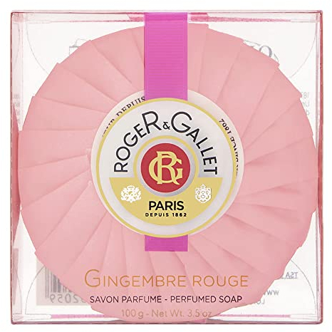 Roger & Gallet Gingembre Rouge Savon Frais Boîte Cristal Duftseife, 100 g
