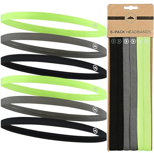 Tough Headwear Haarband Herren dünn elastisch - Sport Stirnband Herren Damen - Haarbänder Set - Sport Haar Band Jungs für Laufen Fußball Training