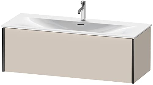 Duravit XViu 4036 Waschtischunterbau wandhängend, 1 Auszug, für Waschtisch Viu 234412, 1210x480 mm, Farbe (Front/Korpus): schwarz matt/Taupe - XV40360B291