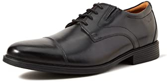Clarks Men's Whiddon Cap Oxford, Black Leather, 10