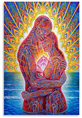 Huangchen Alex Grey Ocean of Love Bliss Leinwand-Kunst-Poster und Wand-Kunstdruck, modernes Familienschlafzimmer, 20 x 30 cm