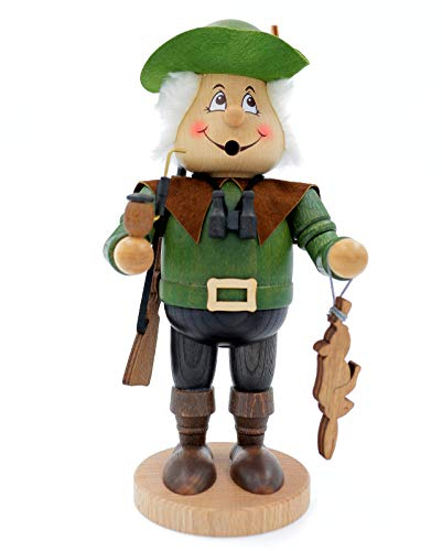 Kuhnert - Original Erzgebirgische Holzkunst Räuchermann Räucherfigur 22cm - Jäger