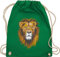 Turnbeutel Rucksack - Dschungel Deko Wildnis - Löwe - Unisize - Grün - sportbeutel baumwolle kinderrucksack tiere tier tasche tiermotiven turnsackerl animal stoffsackerl tiermotive trainingsbeutel