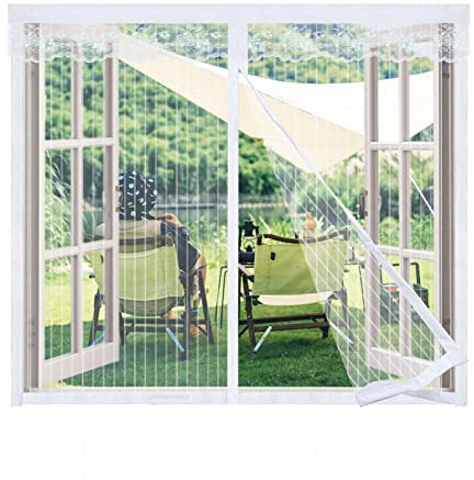 Zanzariera Magnetica per Finestre Premium,90x140cm Zanzariera Magnetica Finestra,Autoadesiva Traspirante,Totalmente Magnetica, Chiusura Automatica