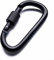Aluminum Alloy D-Ring Locking Carabiner Clip Keychain Hook Clips Locking Carabiner Hiking Clips with Screw Gate Lock Heavy Duty for Outdoor, Camping, Hiking, Traveling, Fishing, Backpack（Black1）