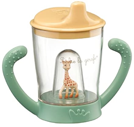 Plastique Tasse anti-fuite mascotte Pastel Sophie la Girafe 180ml